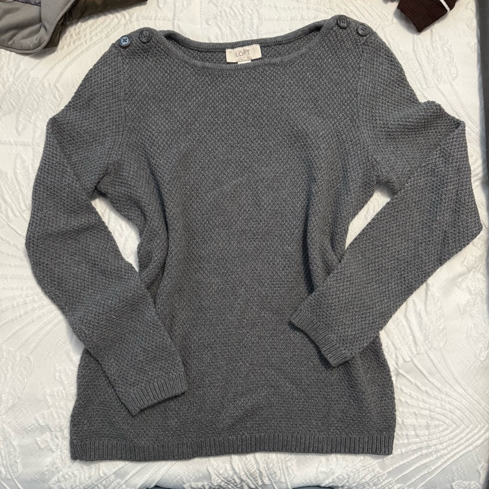 LOFT Charcoal Knit Women's Sweater